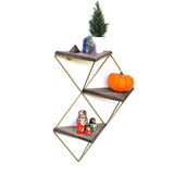 Raft de perete Wr076, Nuc - Auriu, 34x13x45 cm