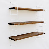 Raft de perete Wr089, Alb - Nuc, 60x15x57 cm