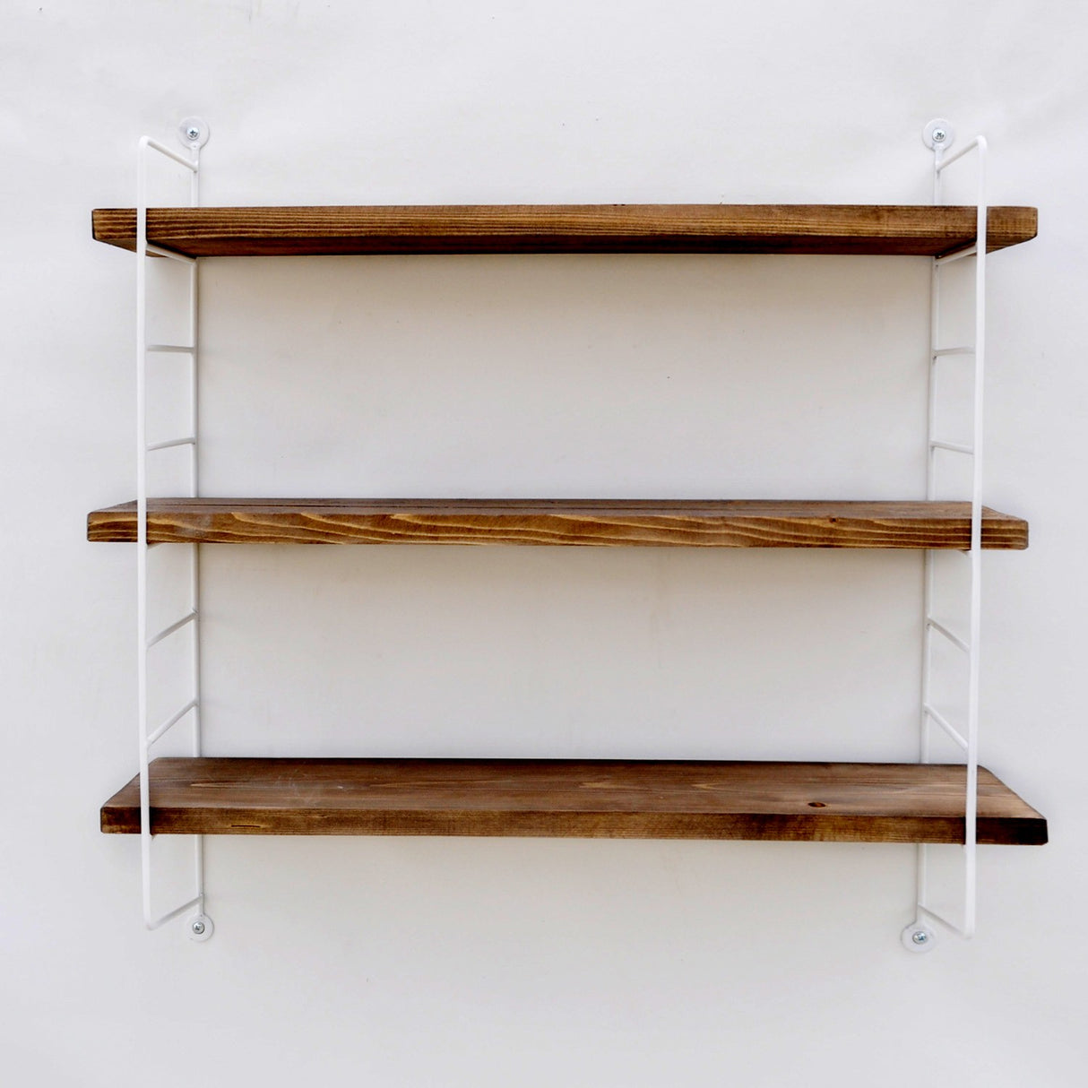 Raft de perete Wr089, Alb - Nuc, 60x15x57 cm