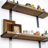 Raft decorativ de perete din lemn Kaptan, Negru, 60 x 16 x 14 cm