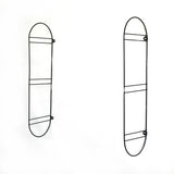 Raft de perete Wr041, Nuc - Negru, 60x15x55 cm