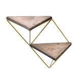 Raft de perete Wr075, Nuc - Auriu, 30x13x33 cm