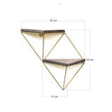 Raft de perete Wr075, Nuc - Auriu, 30x13x33 cm