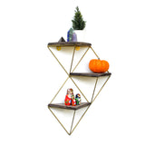 Raft de perete Wr076, Nuc - Auriu, 34x13x45 cm