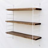 Raft de perete Wr089, Alb - Nuc, 60x15x57 cm
