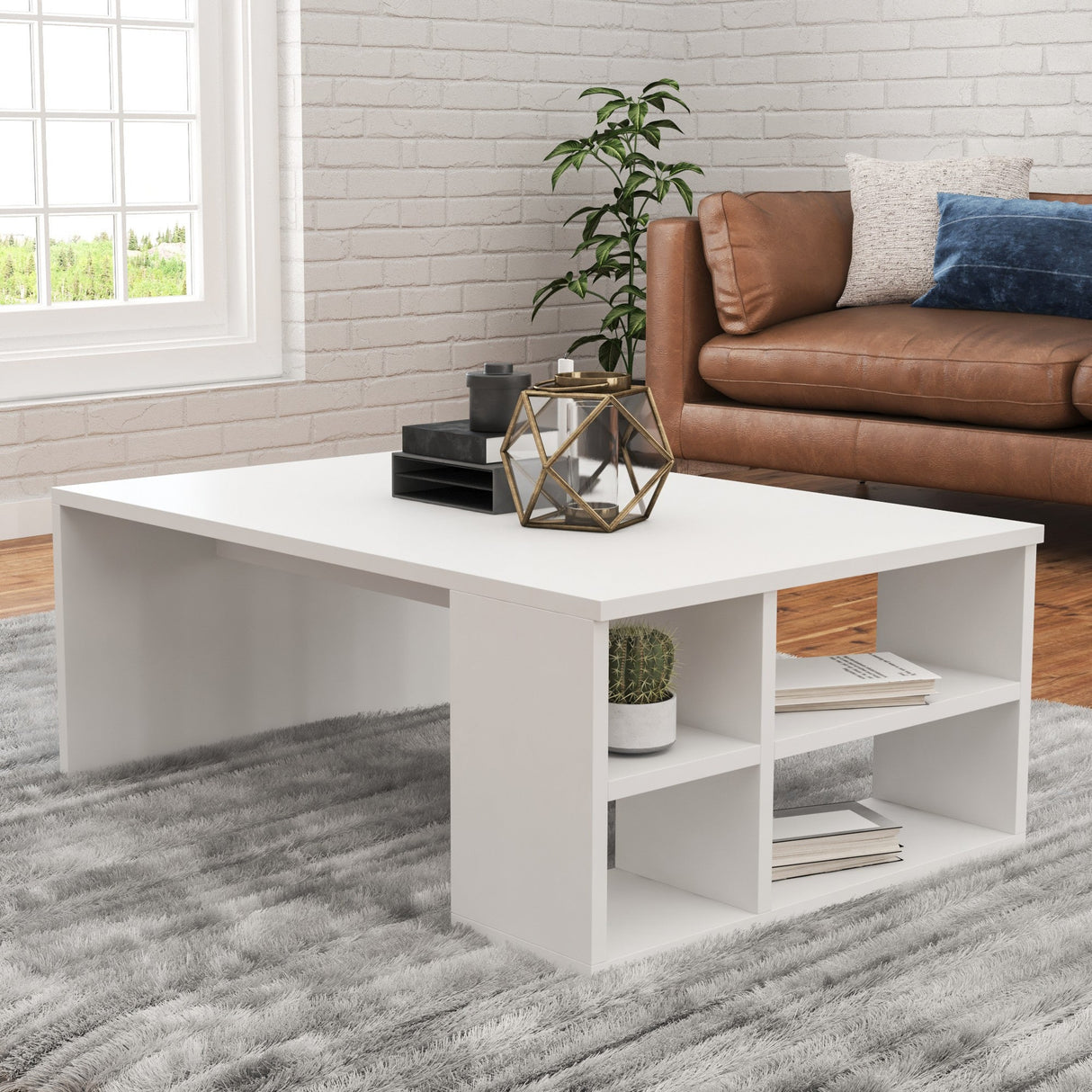 Măsuță de cafea Defne, Diverse culori, 90x60x34 cm - Alb | SKU: 793ELG2807 | Măsuță de cafea Defne, 90x60x34 cm, varianta Alb, produs pentru amenajarea locuinței, disponibil online în România la CasaMob