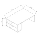 Măsuță de cafea Defne, Diverse culori, 90x60x34 cm - Alb | SKU: 793ELG2807 | Măsuță de cafea Defne, 90x60x34 cm, varianta Alb, produs pentru amenajarea locuinței, disponibil online în România la CasaMob