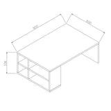 Măsuță de cafea Defne, Diverse culori, 90x60x34 cm - Patara | SKU: 793ELG2809 | Măsuță de cafea Defne, 90x60x34 cm, varianta Patara, produs pentru amenajarea locuinței, disponibil online în România la CasaMob