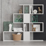 Bibliotecă Karlin, Alb, 120x20x109 cm