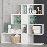 Bibliotecă Karlin, Alb, 120x20x109 cm