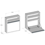 Birou Optimum, Alb, 64x20x60 cm