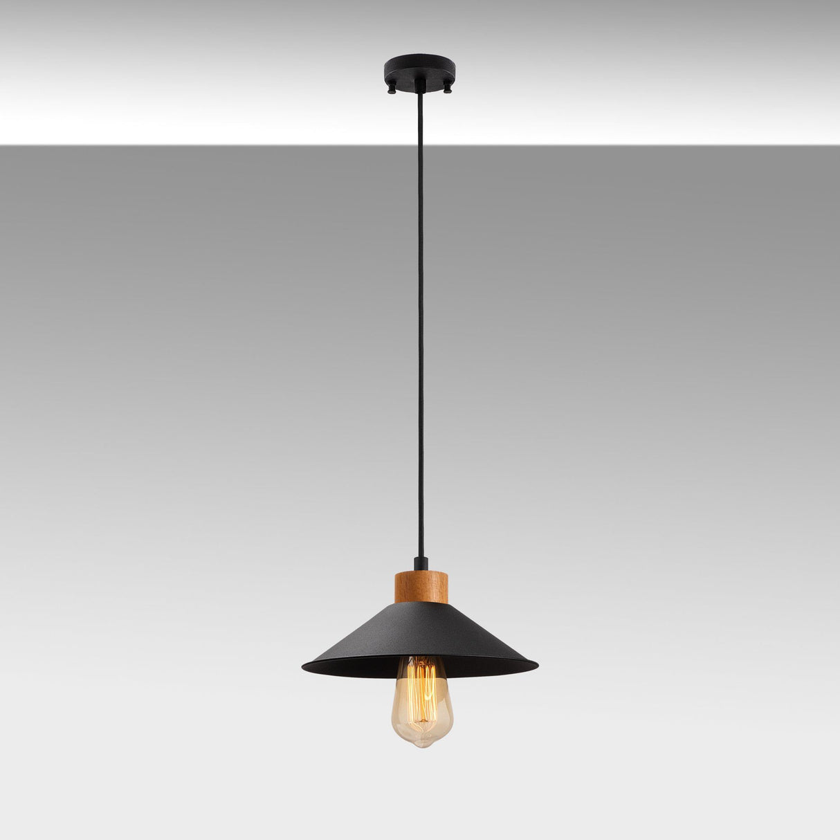 Lustră GMN-00007, Negru, Ø24x103 cm