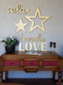 Decorațiune de perete din lemn Gold Stars Set, Auriu, 62x62x2 cm, SKU 796LMN2039, imagine 3
