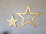 Decorațiune de perete din lemn Gold Stars Set, Auriu, 62x62x2 cm
