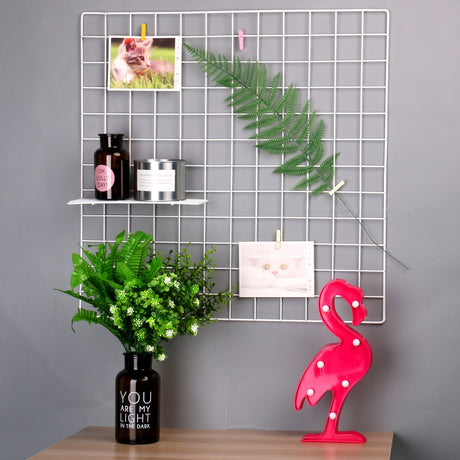 Decorațiune de perete din metal WR006, Alb, 60x60x3 cm