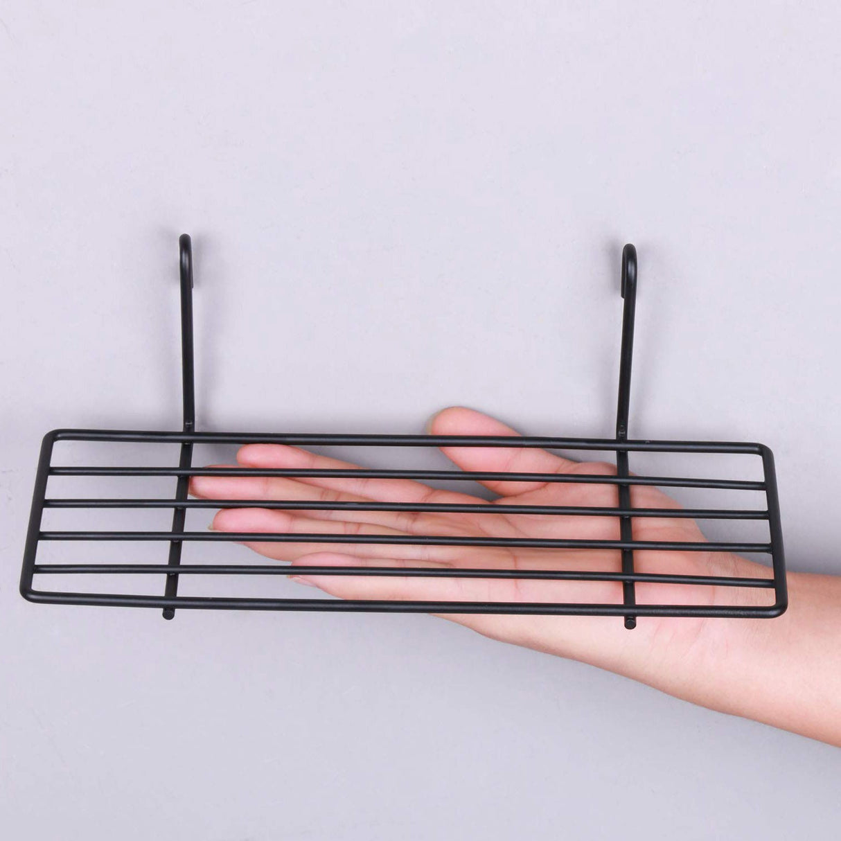 Decorațiune de perete din metal WR015, Negru, 24x10x8 cm