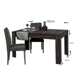 Masă dining extensibilă Oblo, Nuc, 130x80x78 cm