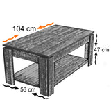 Măsuță de cafea Shelf, Nuc, 104x56x47 cm