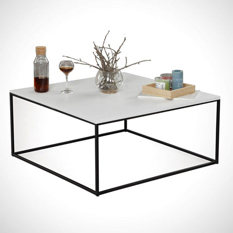 Masa de cafea Nancy Homestore, Lemn/Metal, 75 x 75 x 43 cm