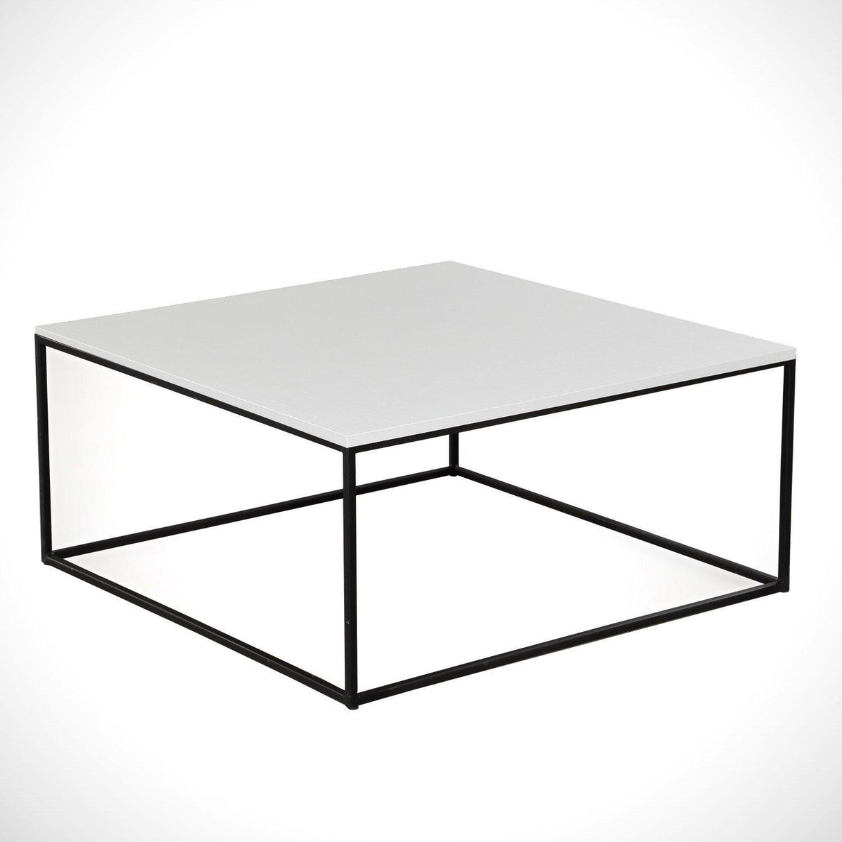 Masa de cafea Nancy Homestore, Lemn/Metal, 75 x 75 x 43 cm - Alb, SKU 801CMY2850