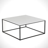 Masa de cafea Nancy Homestore, Lemn/Metal, 75 x 75 x 43 cm - Alb, SKU 801CMY2850