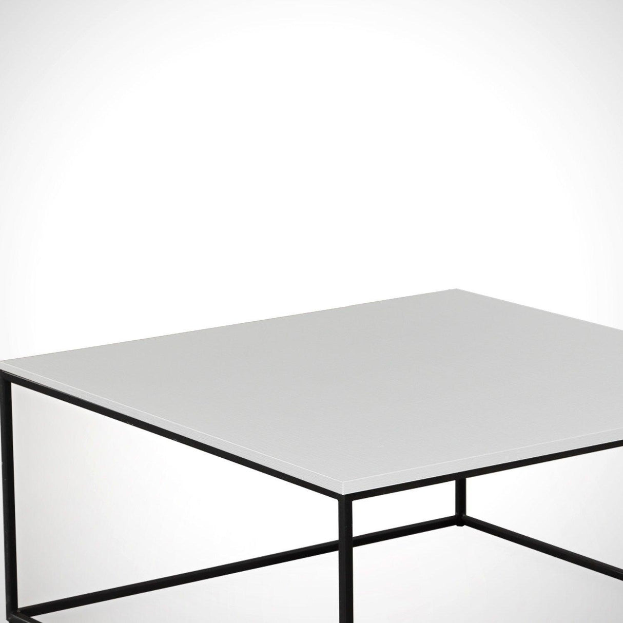 Masa de cafea Nancy Homestore, Lemn/Metal, 75 x 75 x 43 cm - Alb, SKU 801CMY2850
