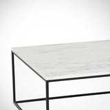Masa de cafea Nancy Homestore, Lemn/Metal, 75 x 75 x 43 cm - Alb negru, SKU 801CMY2850