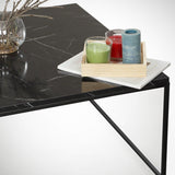 Masuta de cafea King Royal, Negru, 75 x 43 x 75 cm
