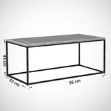 Măsuță de cafea Cosco - Royal, Negru - Alb, 95x55x43 cm