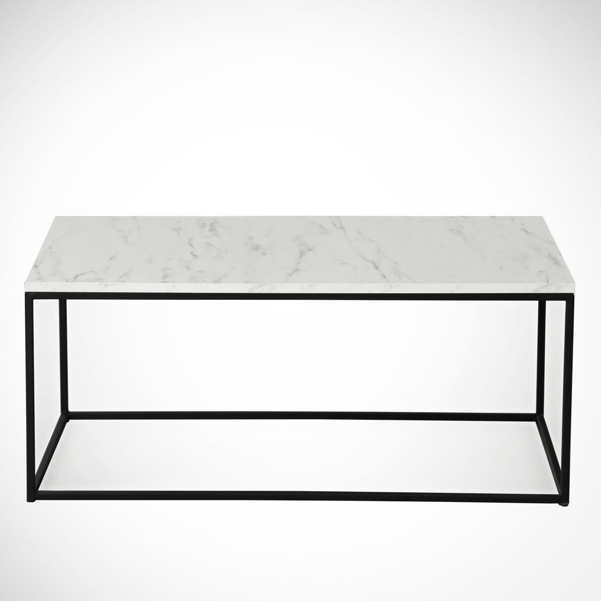 Măsuță de cafea Cosco - Marmo, Alb - Negru, 95x55x43 cm