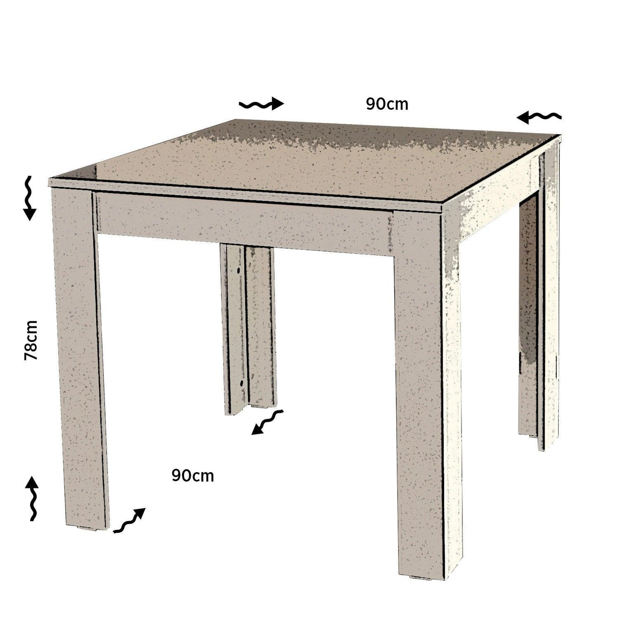 Masa Dining Bucatarie Single 90 (diverse dimensiuni) - Stejar, SKU 801CMY2901