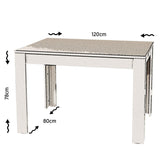 Masa Dining Bucatarie Single 120, 120 x 78 x 80 cm - Alb, SKU 801CMY2904