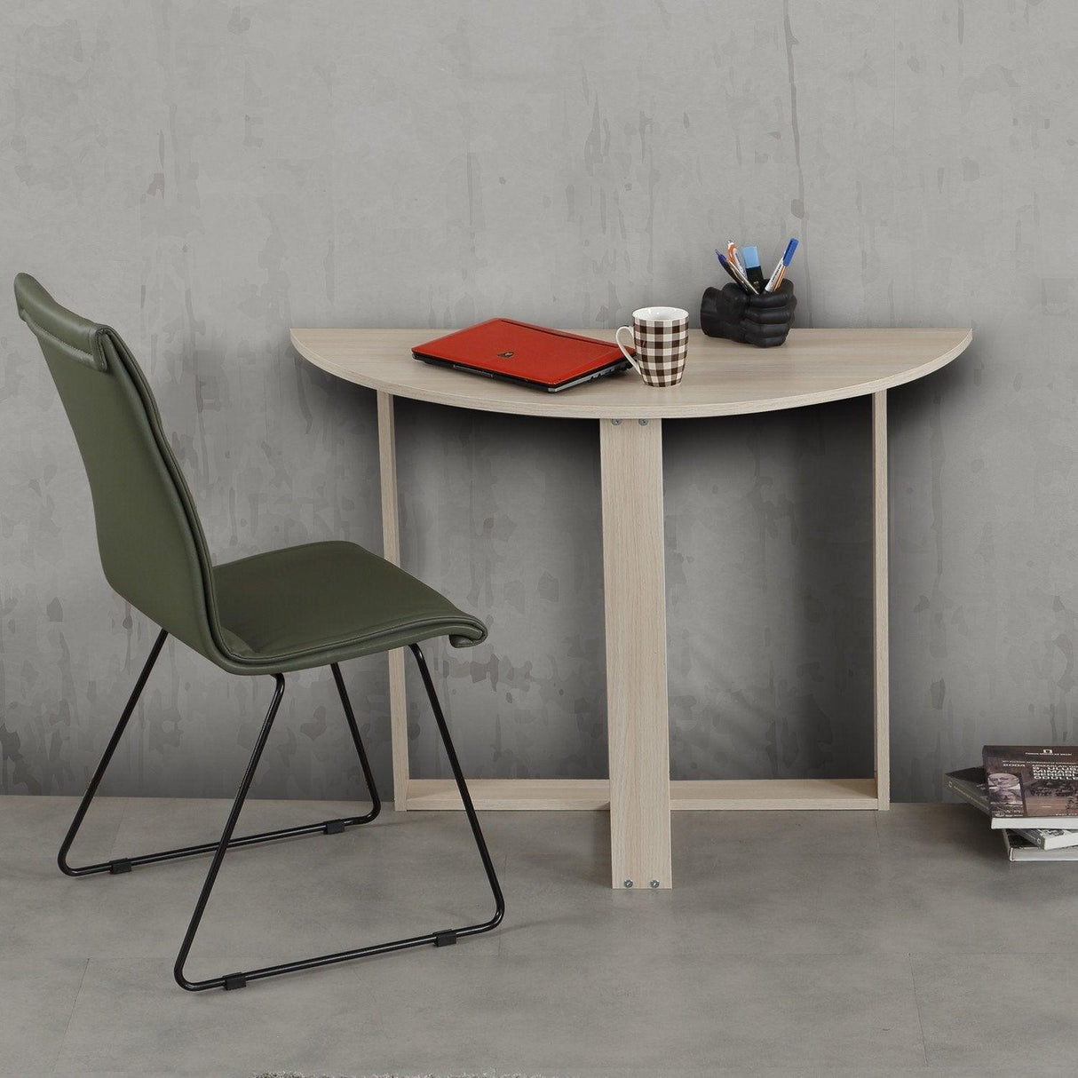 Masa living, Middle, Alb - Gri - Nuc - Sonoma - Stejar, 106 x 45 x 77 cm - Sonoma, SKU 801CMY2915