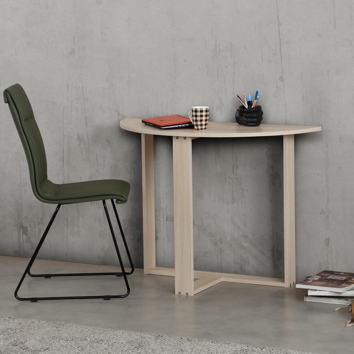 Masa living, Middle, Alb - Gri - Nuc - Sonoma - Stejar, 106 x 45 x 77 cm - Sonoma, SKU 801CMY2915