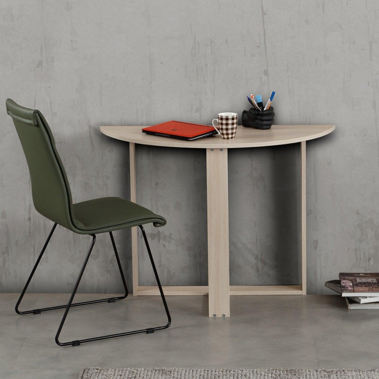 Masa living, Middle, Alb - Gri - Nuc - Sonoma - Stejar, 106 x 45 x 77 cm - Sonoma, SKU 801CMY2915