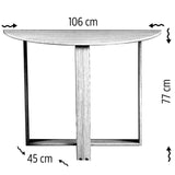 Masa living, Middle, Alb - Gri - Nuc - Sonoma - Stejar, 106 x 45 x 77 cm - Sonoma, SKU 801CMY2915