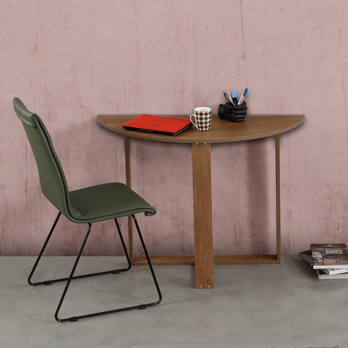 Masa living, Middle, Alb - Gri - Nuc - Sonoma - Stejar, 106 x 45 x 77 cm - Stejar, SKU 801CMY2915