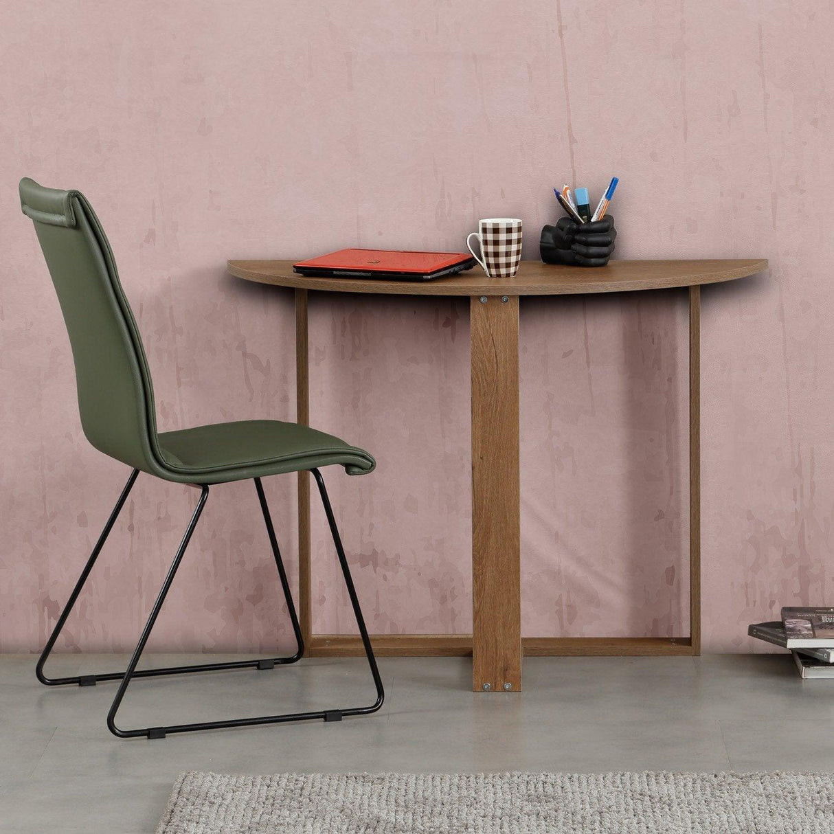 Masa living, Middle, Alb - Gri - Nuc - Sonoma - Stejar, 106 x 45 x 77 cm - Stejar, SKU 801CMY2915