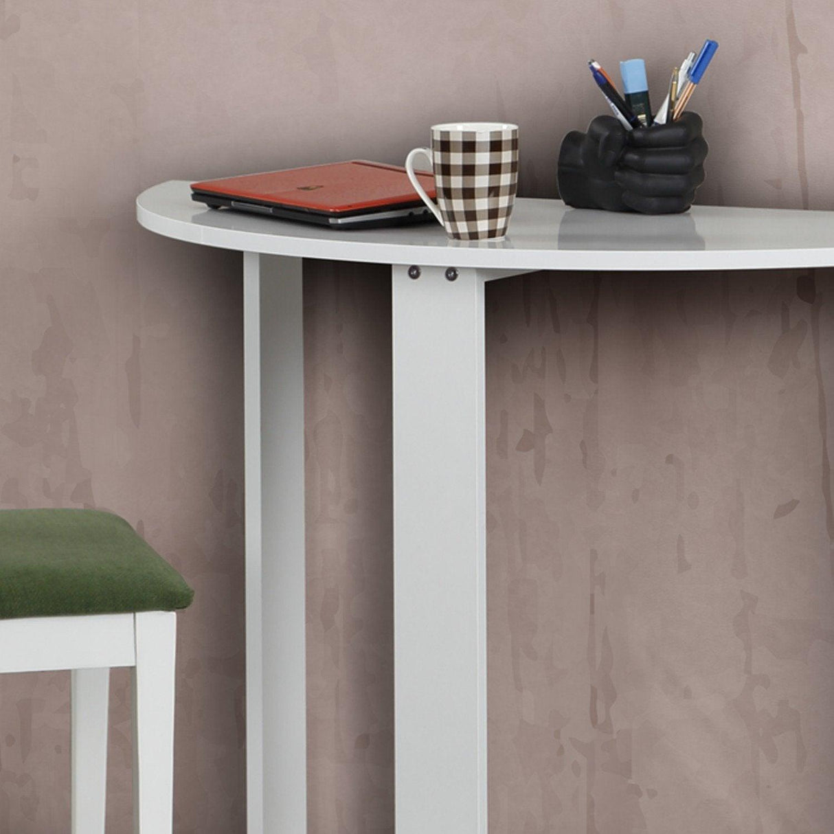 Masa living, Middle, Alb - Gri - Nuc - Sonoma - Stejar, 106 x 45 x 77 cm - Alb, SKU 801CMY2915