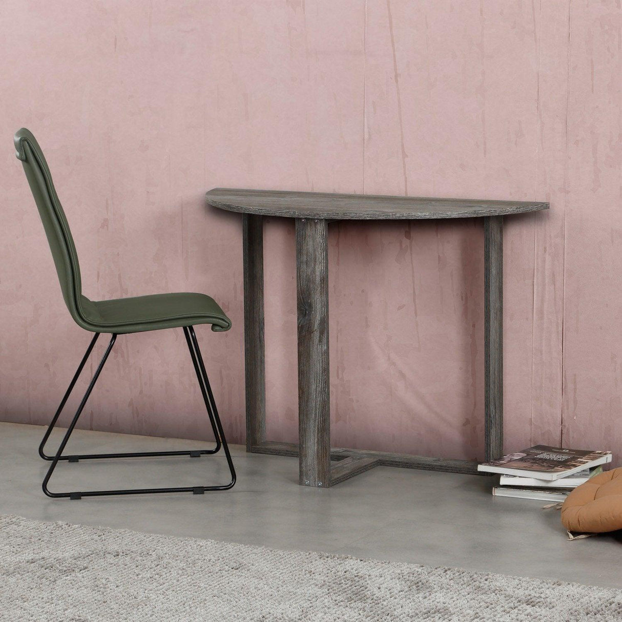 Masa living, Middle, Alb - Gri - Nuc - Sonoma - Stejar, 106 x 45 x 77 cm - Gri, SKU 801CMY2915