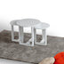 Alb | SKU: 801CMY2925 | Set 3 măsuțe de cafea Mira, 52x52x47 cm, varianta Alb, produs pentru amenajarea locuinței, disponibil online în România la CasaMob