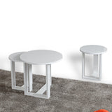 Set 3 măsuțe de cafea Mira, Diverse culori, 52x52x47 cm - Alb | SKU: 801CMY2925 | Set 3 măsuțe de cafea Mira, 52x52x47 cm, varianta Alb, produs pentru amenajarea locuinței, disponibil online în România la CasaMob