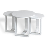 Set 3 măsuțe de cafea Mira, Diverse culori, 52x52x47 cm - Alb | SKU: 801CMY2925 | Set 3 măsuțe de cafea Mira, 52x52x47 cm, varianta Alb, produs pentru amenajarea locuinței, disponibil online în România la CasaMob