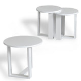 Set 3 măsuțe de cafea Mira, Diverse culori, 52x52x47 cm - Alb | SKU: 801CMY2925 | Set 3 măsuțe de cafea Mira, 52x52x47 cm, varianta Alb, produs pentru amenajarea locuinței, disponibil online în România la CasaMob