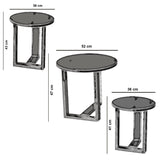 Set 3 măsuțe de cafea Mira, Diverse culori, 52x52x47 cm - Alb | SKU: 801CMY2925 | Set 3 măsuțe de cafea Mira, 52x52x47 cm, varianta Alb, produs pentru amenajarea locuinței, disponibil online în România la CasaMob