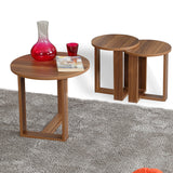 Set 3 măsuțe de cafea Mira, Diverse culori, 52x52x47 cm - Nuc | SKU: 801CMY2926 | Set 3 măsuțe de cafea Mira, 52x52x47 cm, varianta Nuc, produs pentru amenajarea locuinței, disponibil online în România la CasaMob