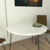 Masa Rotunda Sandalf Table Basic, Alb - Nuc - Negru, 90 x 75 x 90 cm - Alb, SKU 801CMY2930