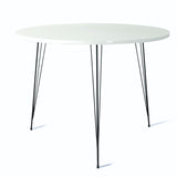 Masa Rotunda Sandalf Table Basic, Alb - Nuc - Negru, 90 x 75 x 90 cm - Alb, SKU 801CMY2930
