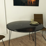 Masa Rotunda Sandalf Table Basic, Alb - Nuc - Negru, 90 x 75 x 90 cm - Negru, SKU 801CMY2930