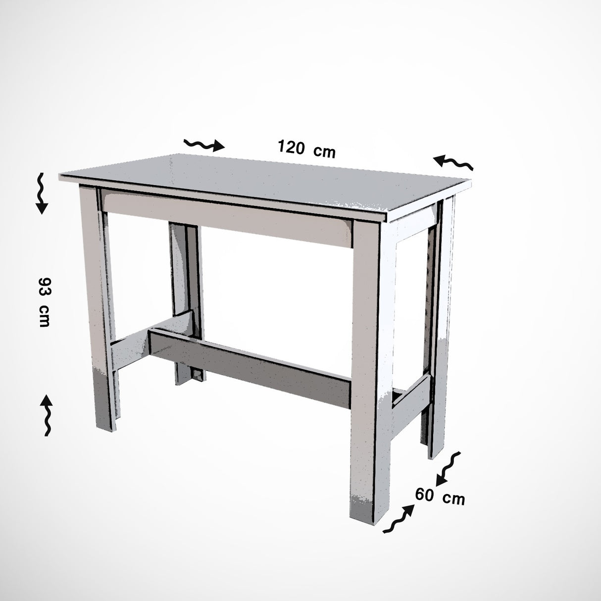 Masă dining Barra, Diverse culori, 120x60x93 cm - Nuc | SKU: 801CMY2941 | Masă dining Barra, 120x60x93 cm, varianta Nuc, produs pentru amenajarea locuinței, disponibil online în România la CasaMob